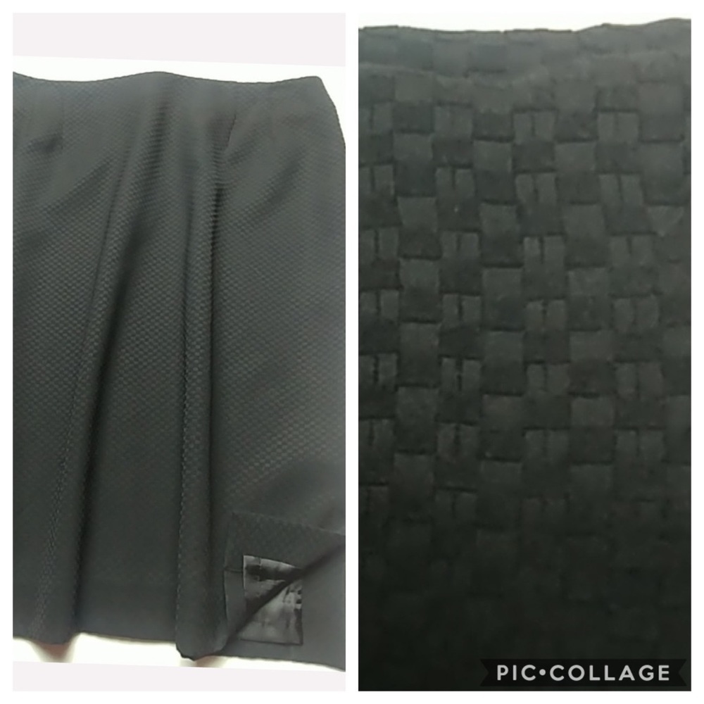 Isabel & Nina: Checker jacquard pencil skirt slits